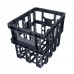 PLASTIC STACKABLE GENERAL PURPOSE CRATE - BLACK